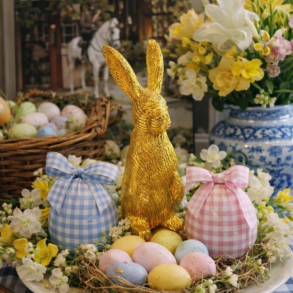 Elegant Gold Bunny Figurine